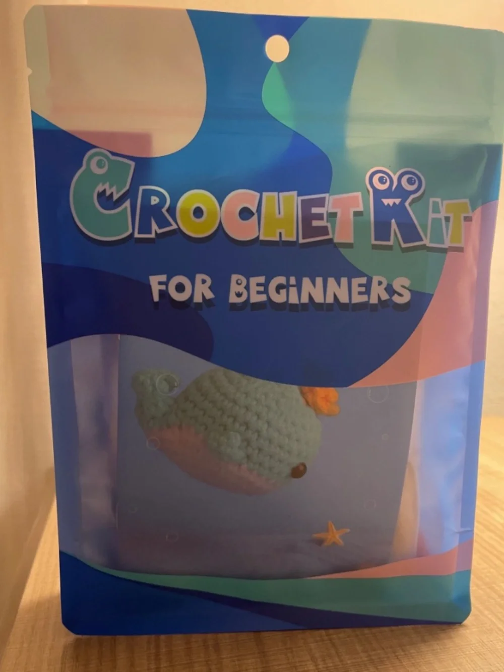 Beginner Crochet Kit Whale DIY Craft Kit
